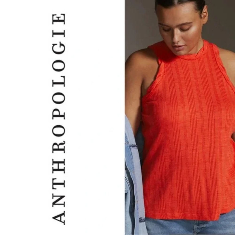ANTHROPOLOGIE Pilcro Ribbed Knit Halter Tank Top NWT (XL)